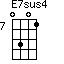 E7sus4=0301_7