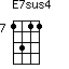 E7sus4=1311_7