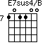 E7sus4/B=101100_7
