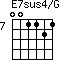 E7sus4/G=001121_7