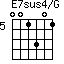E7sus4/G=001301_5