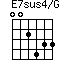 E7sus4/G=002433_1