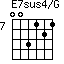 E7sus4/G=003121_7