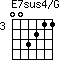 E7sus4/G=003211_3