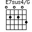 E7sus4/G=020203_1