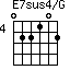 E7sus4/G=022102_4