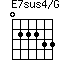 E7sus4/G=022233_1