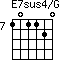 E7sus4/G=101120_7