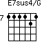 E7sus4/G=111121_7