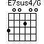 E7sus4/G=300200_1