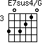 E7sus4/G=303210_3