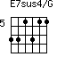 E7sus4/G=331311_5