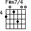 F#m7/4=201300_4