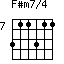F#m7/4=311311_7