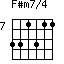 F#m7/4=331311_7