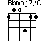 Bbmaj7/C=100311_1