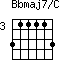 Bbmaj7/C=311113_3