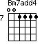Bm7add4=001111_7