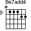 Bm7add4=011122_9