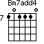 Bm7add4=101110_7