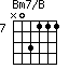 Bm7/B=N03111_7