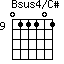 Bsus4/C#=011101_9