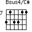 Bsus4/C#=313311_7