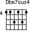 Dbm7sus4=113131_4