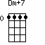 Dm+7=1111_0