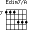 Edim7/A=111333_7