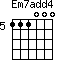 Em7add4=111000_5