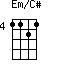 Em/C#=1121_4