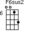 F6sus2=0013_6