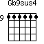 Gb9sus4=111111_9