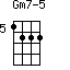 Gm7-5=1222_5
