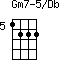 Gm7-5/Db=1222_5