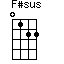 click for variations F#sus