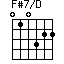 F#7/D