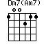 click for variations Dm7(Am7)