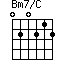 Bm7/C