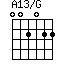 click for variations A13/G