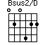 Bsus2/D