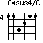 click for variations G#sus4/C